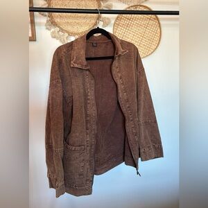 100% Cotton Brown Thin Denim Style Jacket